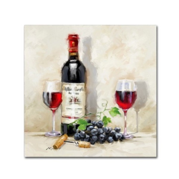 Trademark Fine Art The Macneil Studio 'Red Wine' Canvas Art, 18x18 ALI8979-C1818GG